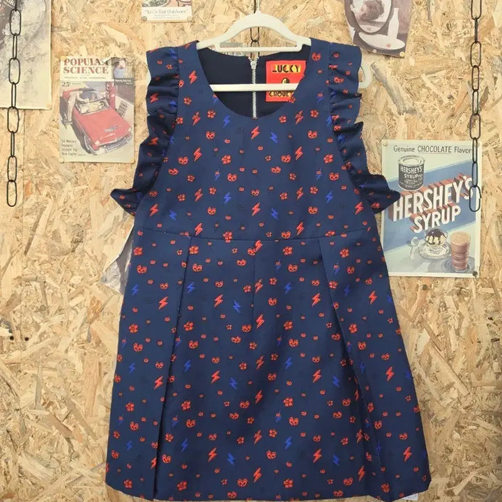 [SOLD OUT] 빈티지 럭키슈에뜨 플라워 패턴 미니원피스