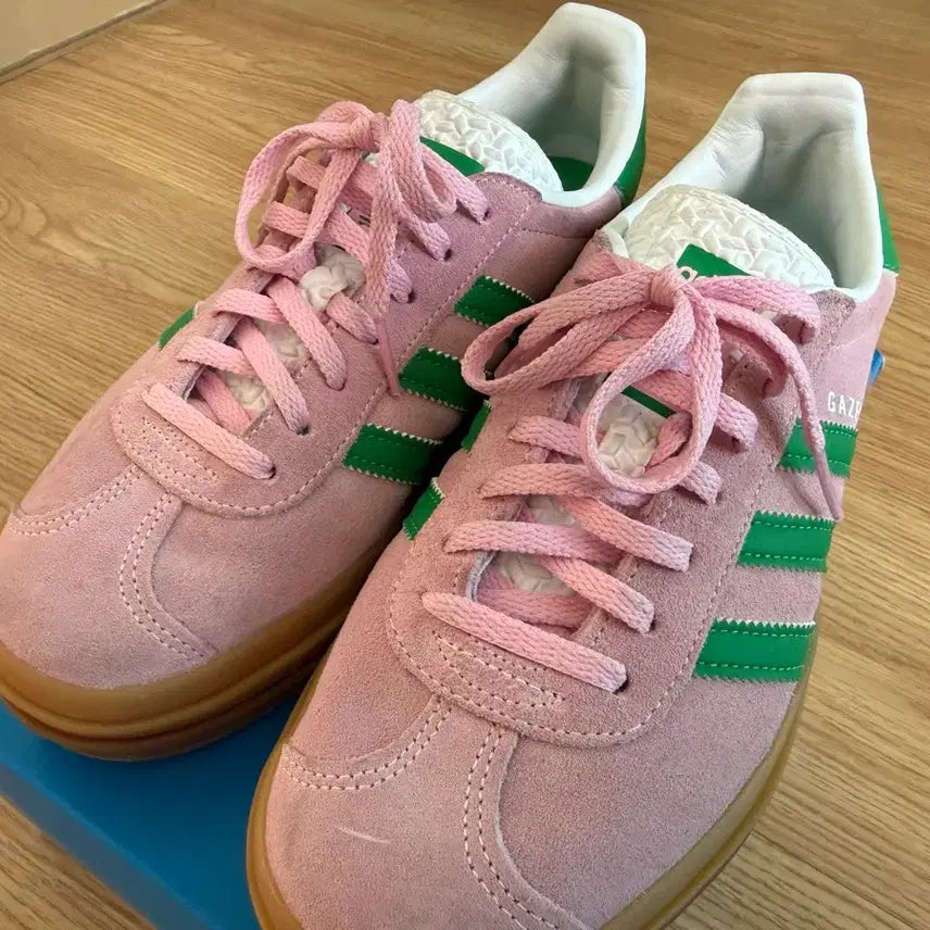 [BUNJANG] Wmns Gazelle Bold True Pink Green Sneakers / W 스니커즈 가젤 볼드 트루 핑크 그린