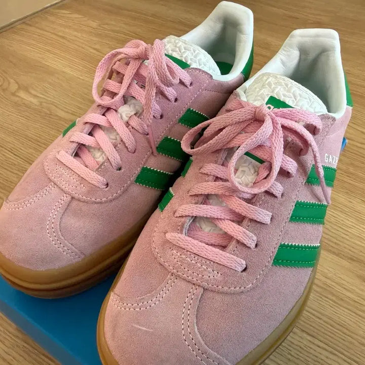 [BUNJANG] Wmns Gazelle Bold True Pink Green Sneakers / W 스니커즈 가젤 볼드 트루 핑크 그린