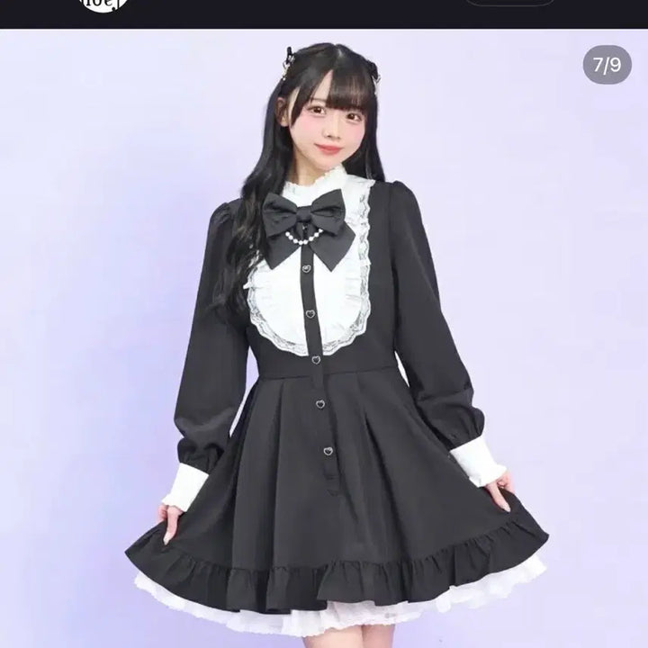 [SOLD OUT] 교판) 시크릿허니 블랙 프릴 원피스
