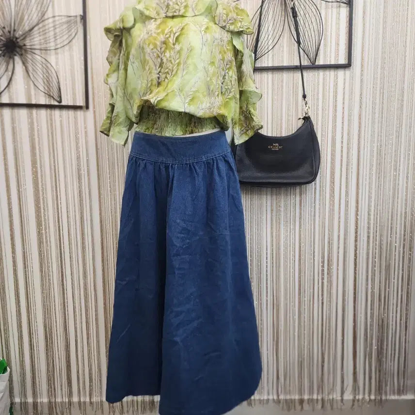 [SOLD OUT] 데일리 데님 롱 스커트 청치마 66사이즈