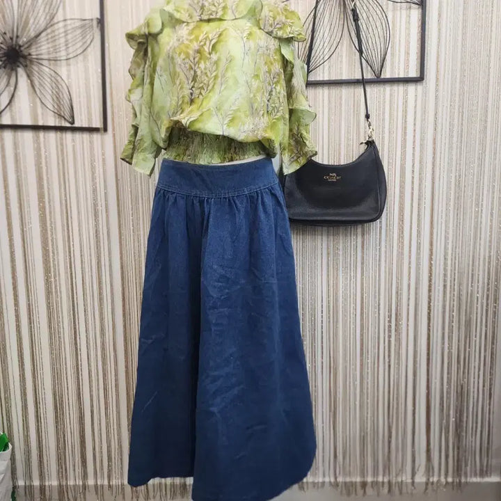 [SOLD OUT] 데일리 데님 롱 스커트 청치마 66사이즈