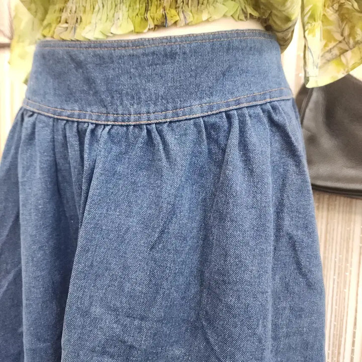 [SOLD OUT] 데일리 데님 롱 스커트 청치마 66사이즈
