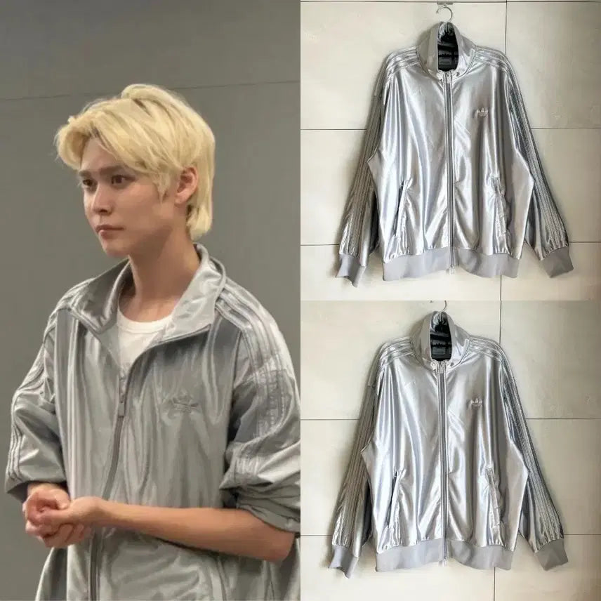 [BUNJANG] RIIZE Eunseok Wear Adidas Oversize Firebird Light Onyx Jersey L / [라이즈 은석 착용] 아디다스 오버사이즈 파이어버드 라이트 오닉스 져지