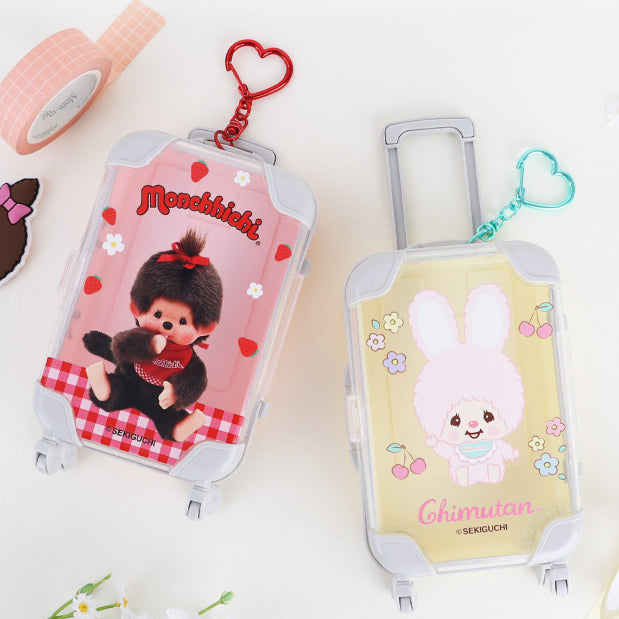 [BUNJANG] Monchhichi Chimutan Mini Carrier Pouch Keychain / 몬치치 치무탄 미니 캐리어 파우치 키링