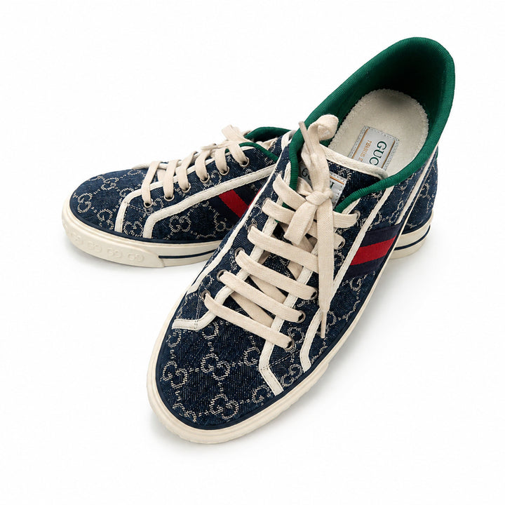 [BUNJANG] Gucci Tennis 1977 GG Denim Sneakers Blue / [구찌] 정품 테니스 1977 GG 데님 스니커즈 블루 / 새상품
