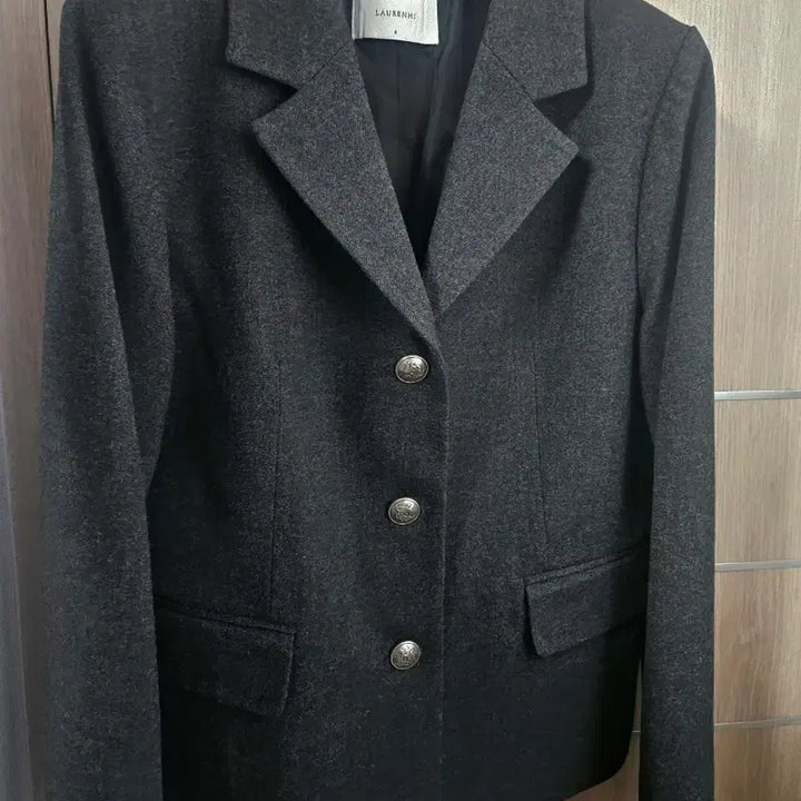 [BUNJANG] Laurenhi Single Wool Jacket Charcoal S / 로렌하이 싱글 자켓 차콜 S