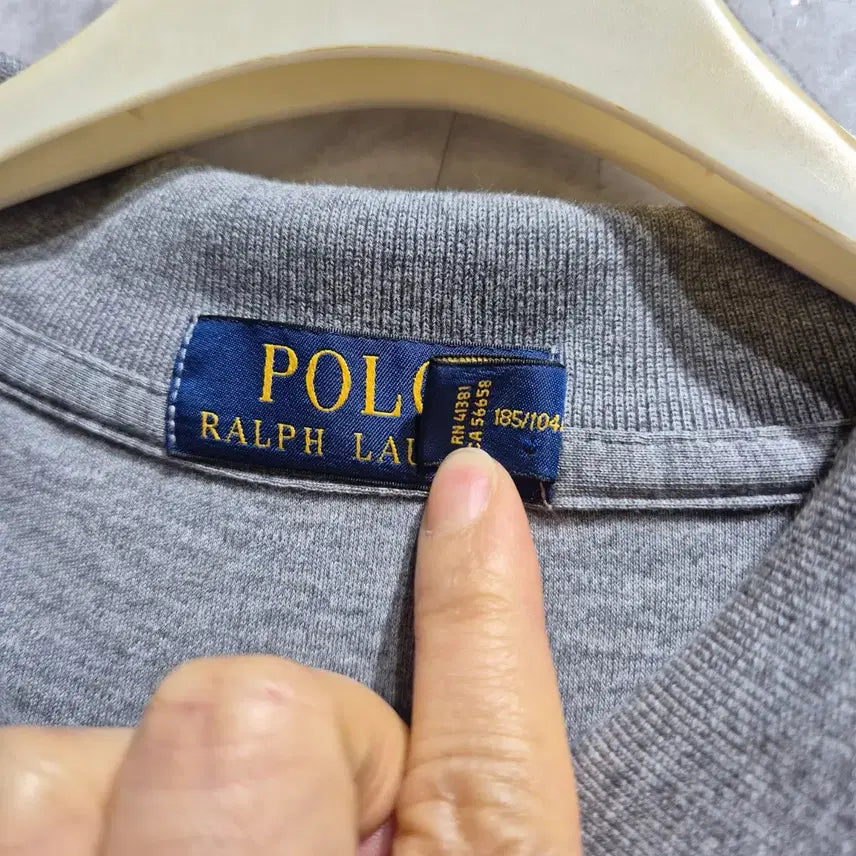 [BUNJANG] Polo Ralph Lauren Grey Short Sleeve Polo Shirt / 폴로 랄프로렌 회색 반팔 카라티