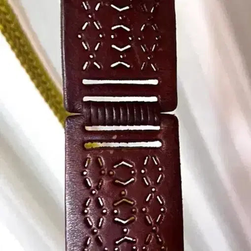 [BUNJANG] Genuine Leather Belt Set (Brown, Yellow) / 소가죽 벨트 2종 개별가격 브라운 옐로우 상태좋음 해