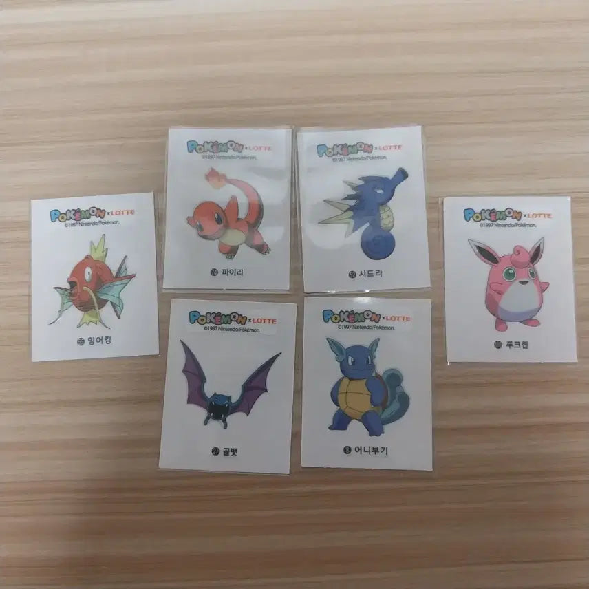 [BUNJANG] Pokémon Lotte Bread Stickers Bundle Set / 포켓몬 롯데 띠부씰 일괄 판매