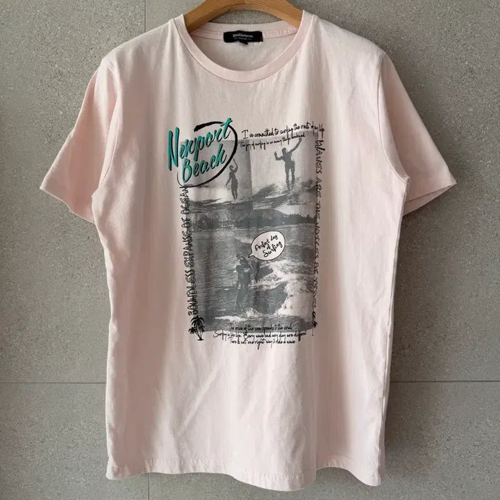 [BUNJANG] Doublefocus Newport Beach Vintage Printing Short Sleeve T-Shirt / 더블포커스 뉴포트비치 빈티지 프린팅 반팔티셔츠