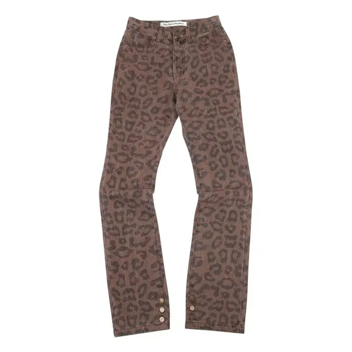[BUNJANG] TheOpen Product Leopard Studded Pants / 더오픈프로덕트 레오파드 스터드 팬츠