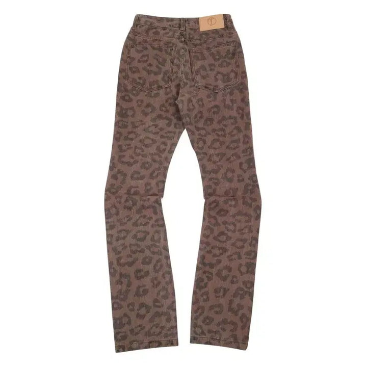 [BUNJANG] TheOpen Product Leopard Studded Pants / 더오픈프로덕트 레오파드 스터드 팬츠