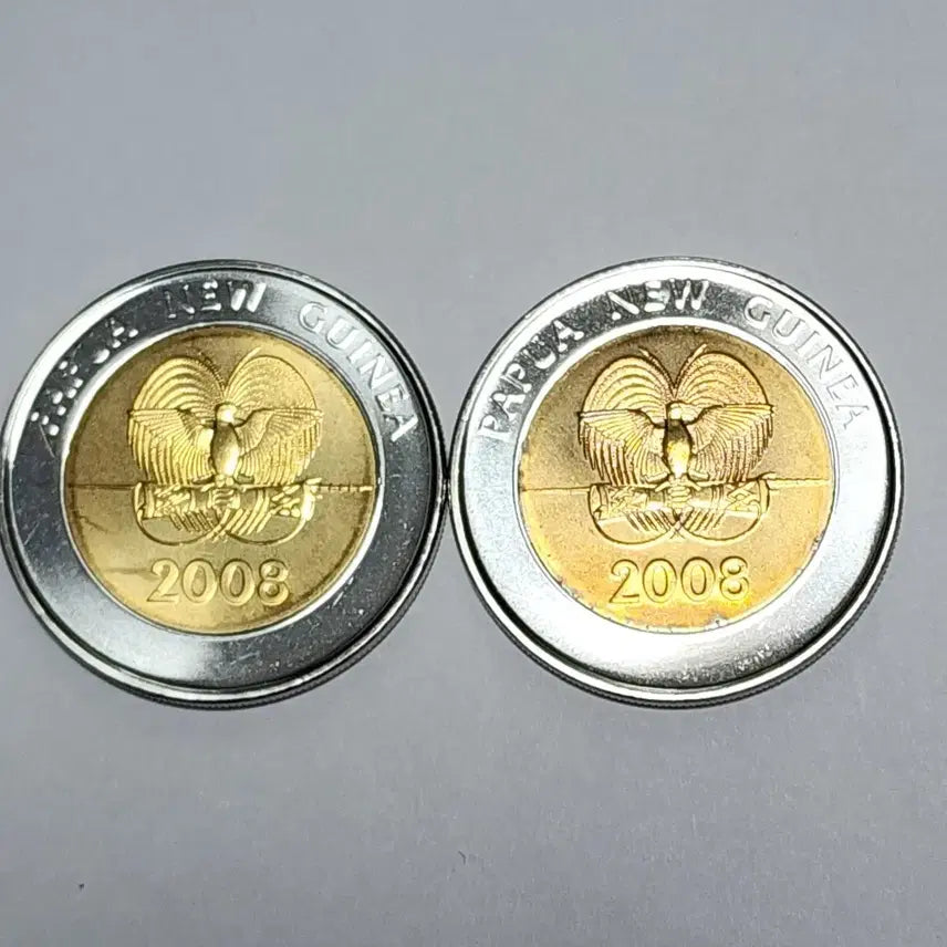 [BUNJANG] Papua New Guinea 35th Anniversary K2 Coin Bundle Set / (특가)파퓨아뉴기니 은행  35주년 기념 K2 주화 2개일괄