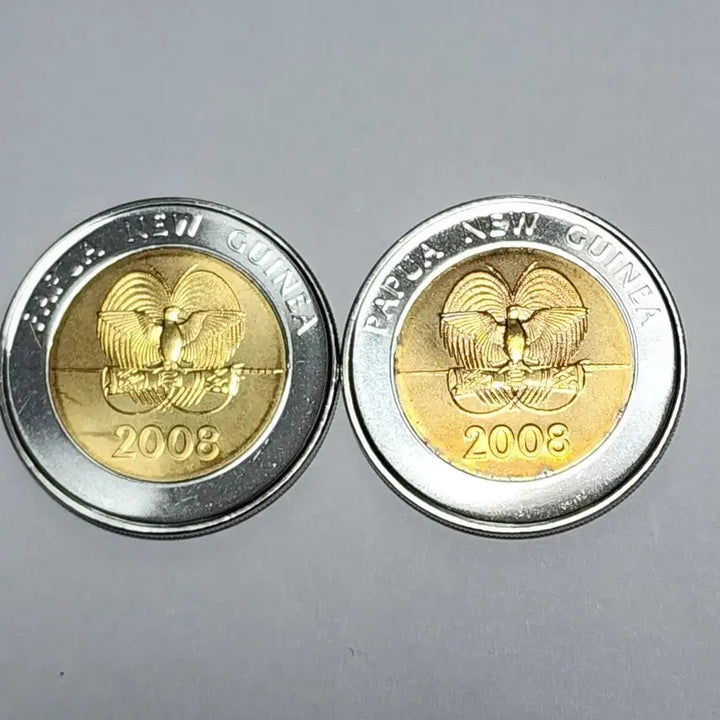 [BUNJANG] Papua New Guinea 35th Anniversary K2 Coin Bundle Set / (특가)파퓨아뉴기니 은행  35주년 기념 K2 주화 2개일괄