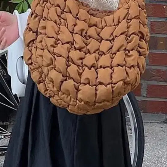 [BUNJANG] COS Quilted Bag Small Brown / 코스 퀼티드 백 스몰 브라운