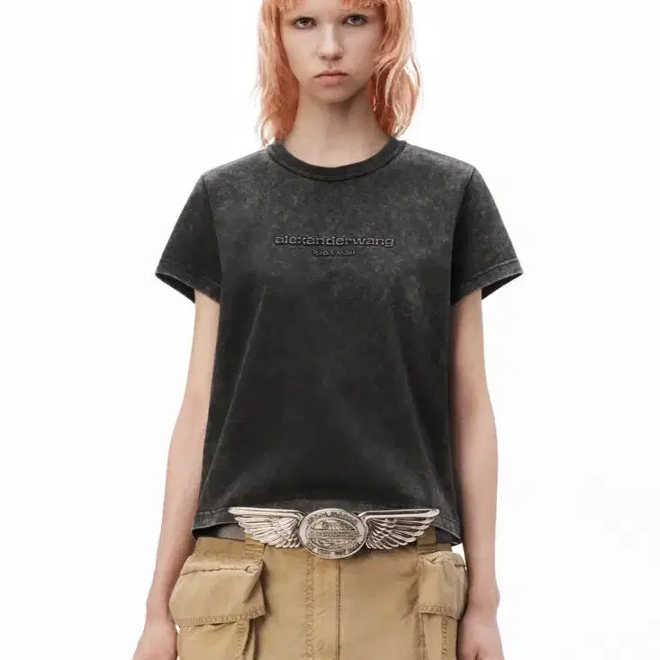 [BUNJANG] Alexander Wang Washed T-Shirt / (새상품)알렉산더왕 워시 반팔티셔츠 L사이즈