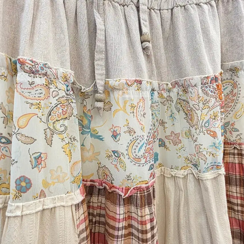 [BUNJANG] Patchwork Long Skirt Ethnic Style / 패치워크 롱 스커트 에스닉 스타일