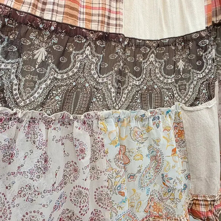 [BUNJANG] Patchwork Long Skirt Ethnic Style / 패치워크 롱 스커트 에스닉 스타일