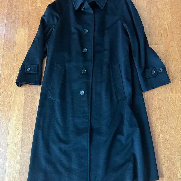 [BUNJANG] Giorgio Armani Black Cashmere Balmacaan Coat / 아르마니 캐시미어 블랙 발마칸 코트