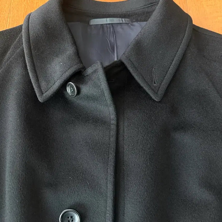[BUNJANG] Giorgio Armani Black Cashmere Balmacaan Coat / 아르마니 캐시미어 블랙 발마칸 코트