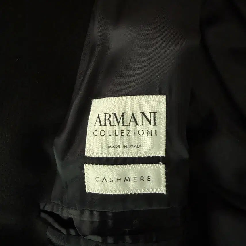 [BUNJANG] Giorgio Armani Black Cashmere Balmacaan Coat / 아르마니 캐시미어 블랙 발마칸 코트