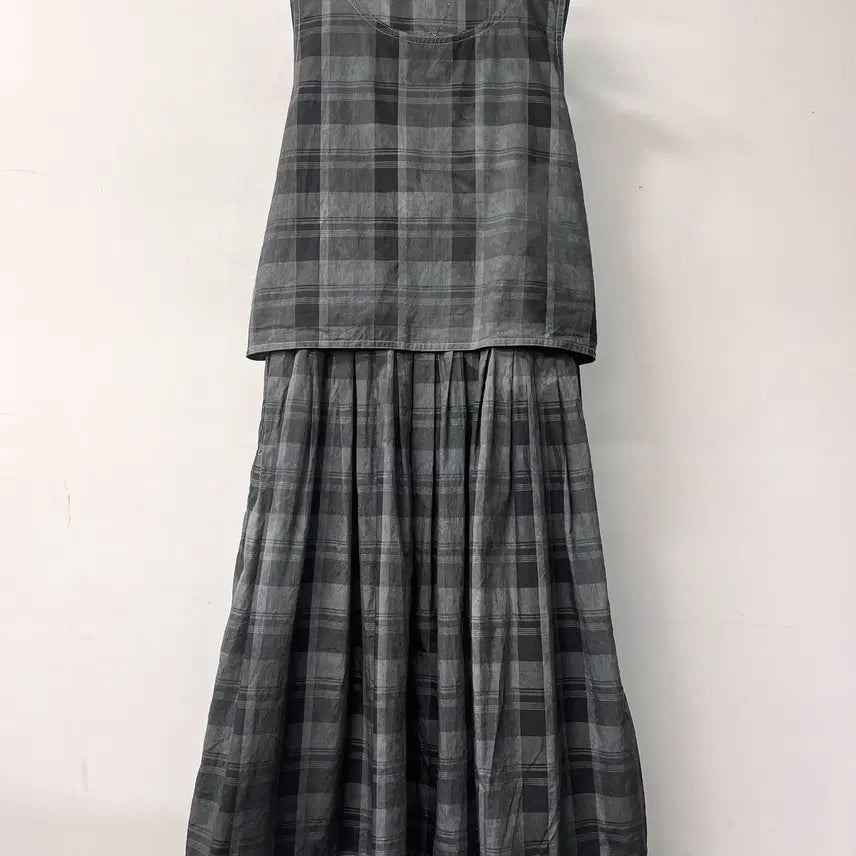 [BUNJANG] I.S by Issey Miyake 80s Check Layered Dress / 이세이 미야케 I.S 80&
