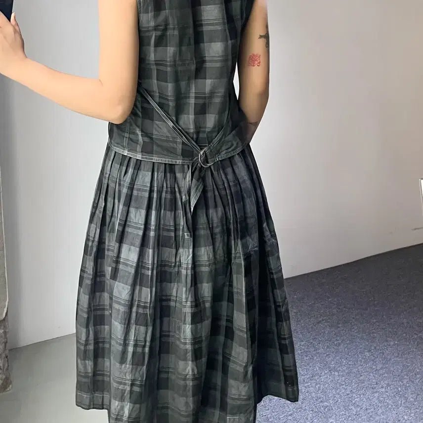 [BUNJANG] I.S by Issey Miyake 80s Check Layered Dress / 이세이 미야케 I.S 80&