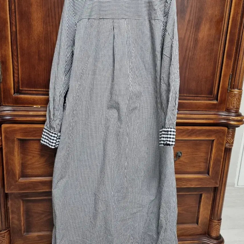 [BUNJANG] Zara Gingham Check Long Shirt Dress / 자라 깅엄체크 롱 셔츠 원피스