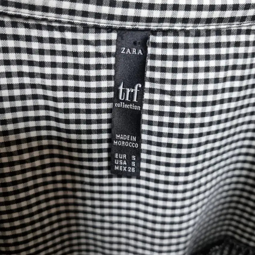 [BUNJANG] Zara Gingham Check Long Shirt Dress / 자라 깅엄체크 롱 셔츠 원피스