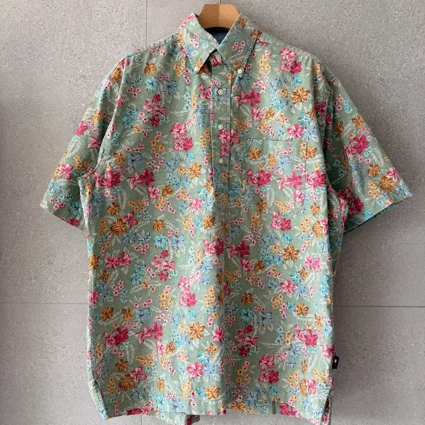 [BUNJANG] Tommy Hilfiger Flower Pattern Cotton Shirt Men&