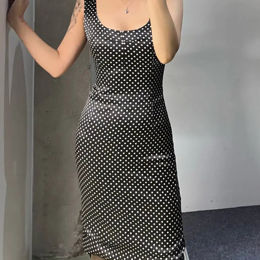 [BUNJANG] Dolce &amp; Gabbana Polka Dot Silk Dress / 돌체앤가바나 폴카 도트 실크 원피스