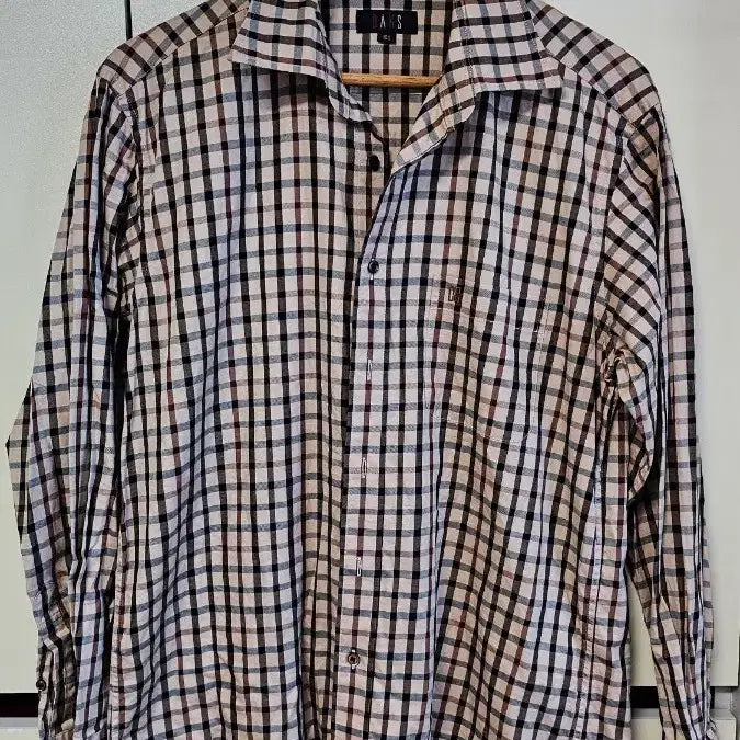 [BUNJANG] Daks Check Long Sleeve Shirt 100 / 닥스 체크 긴팔 셔츠100