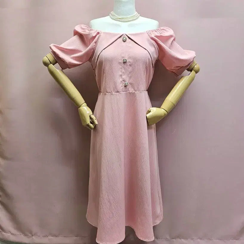 [BUNJANG] BNX Pink Flare Dress / BNX 핑크 플레어 원피스