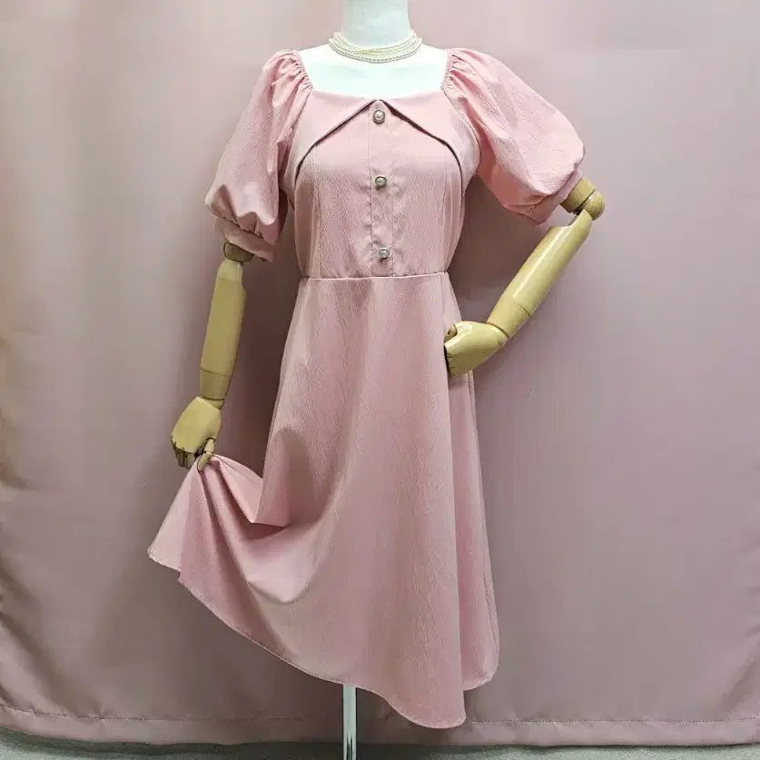 [BUNJANG] BNX Pink Flare Dress / BNX 핑크 플레어 원피스