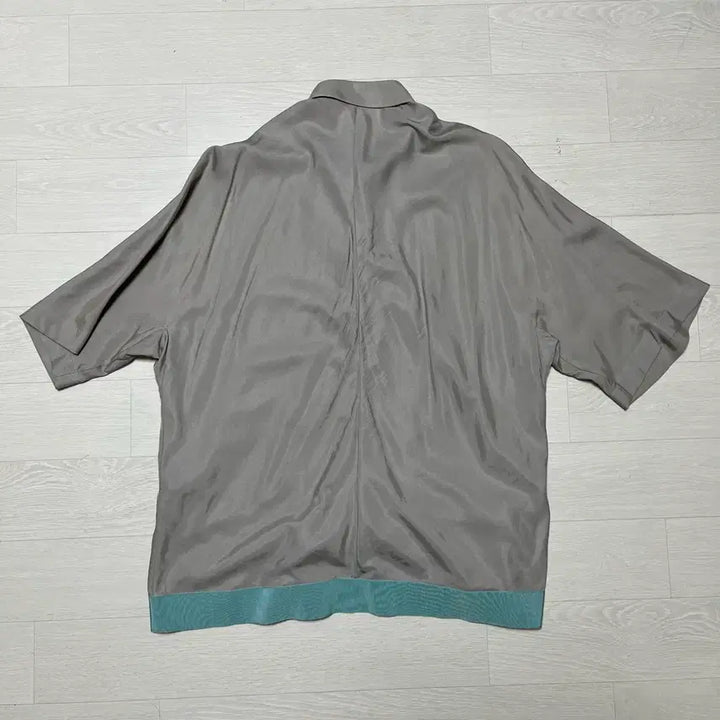 [BUNJANG] Haider Ackermann Silk Blend Kimono Half Shirt Grey / 하이더아커만 기모노 그레이 실크 배색 하프 셔츠
