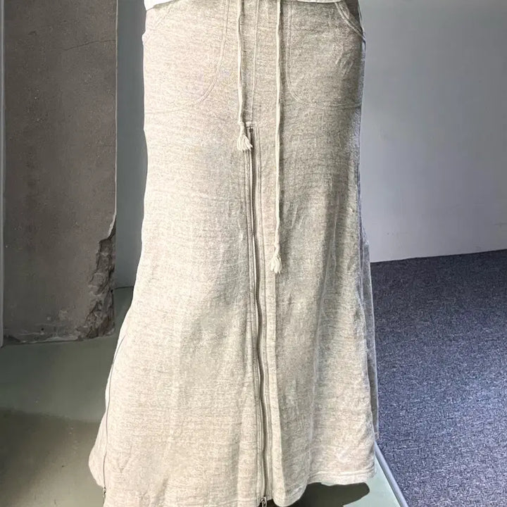 [BUNJANG] G.O.A Multi Zip Long Skirt / G.O.A 멀티 집 롱스커트
