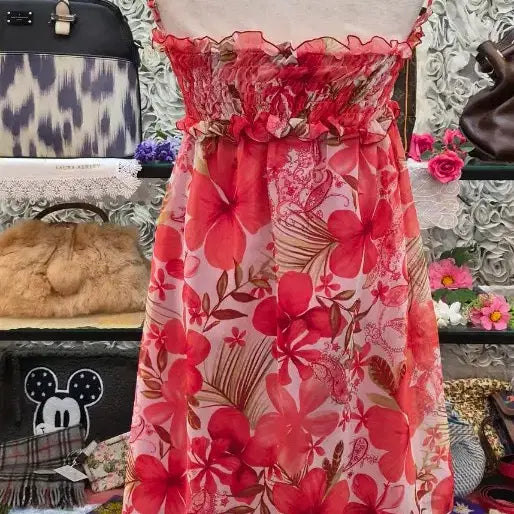 [BUNJANG] CECIL McBEE Chiffon Sleeveless Long Blouse (Size 55) / CECIL MCBEE 세실맥비 쉬폰 슬리브리스 롱블라우스 (55)