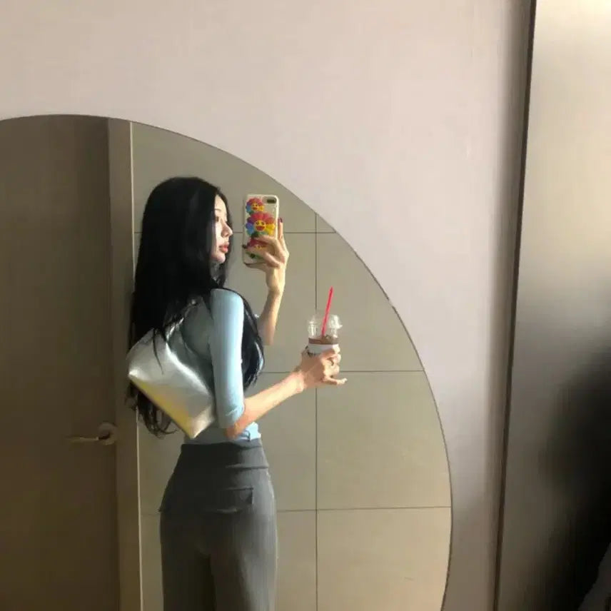 [BUNJANG] Dark Grey Wide Leg Lounge Pants / 핀터감성 힙포켓 찰랑팬츠