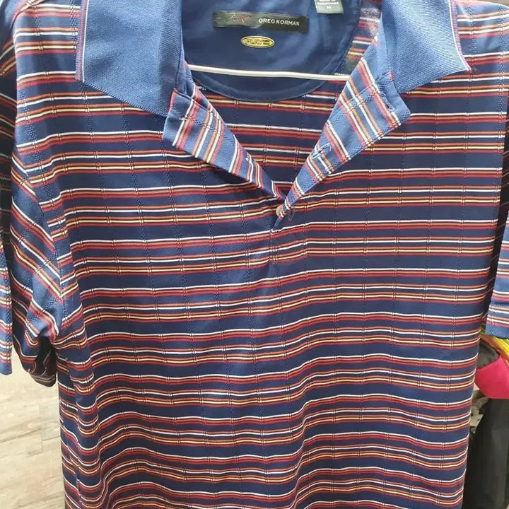 [BUNJANG] Greg Norman Striped Short Sleeve Polo Shirt / Greg Norman 스트라이프 반팔 카라티
