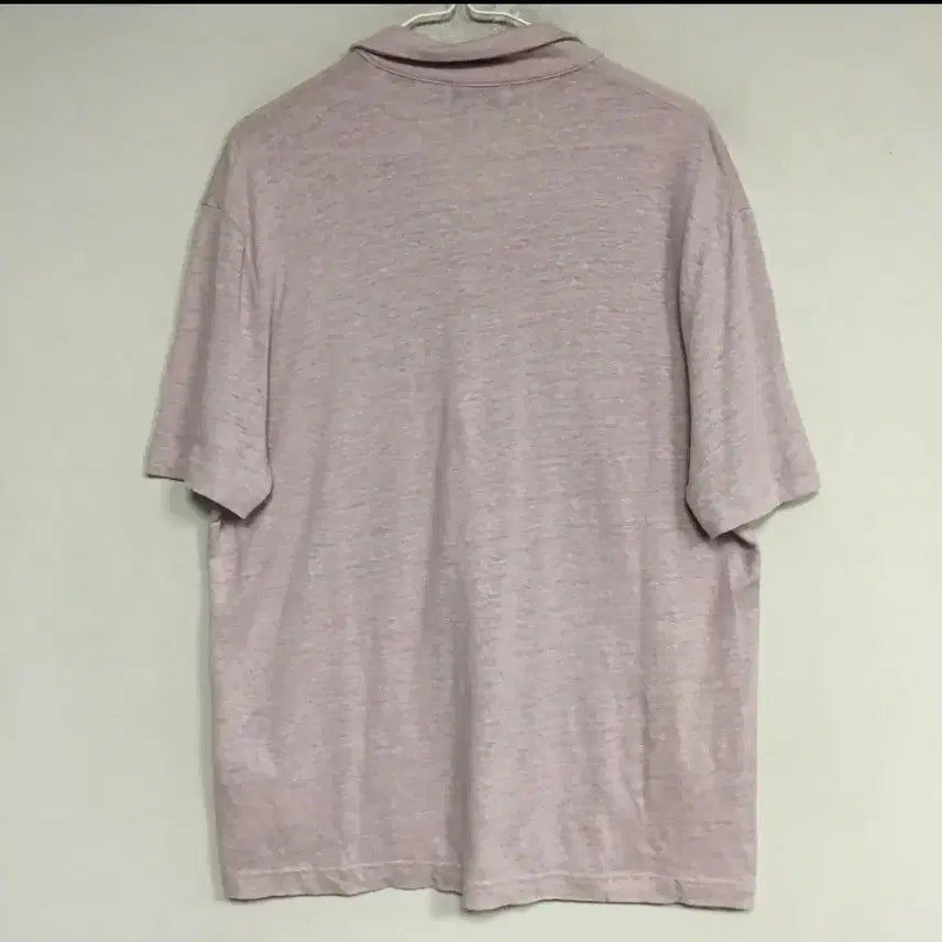 [BUNJANG] COS Linen Blend Collar T-shirt Pink (100-105) / COS 코스 린넨 혼방 카라 티셔츠 핑크(100-105)