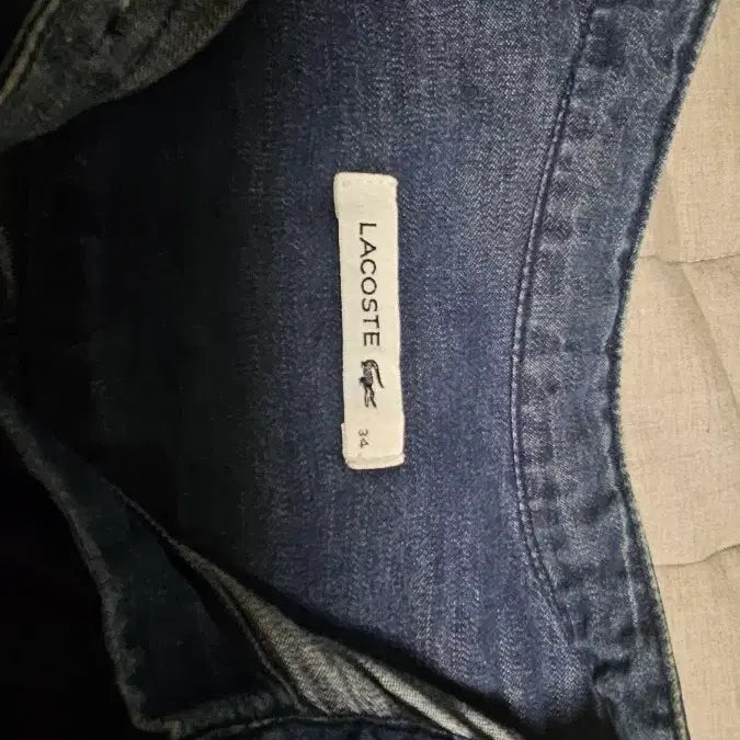 [BUNJANG] Lacoste Denim Romper Jumpsuit Size 34 / 라코스테 데님 롬퍼 점프수트 34