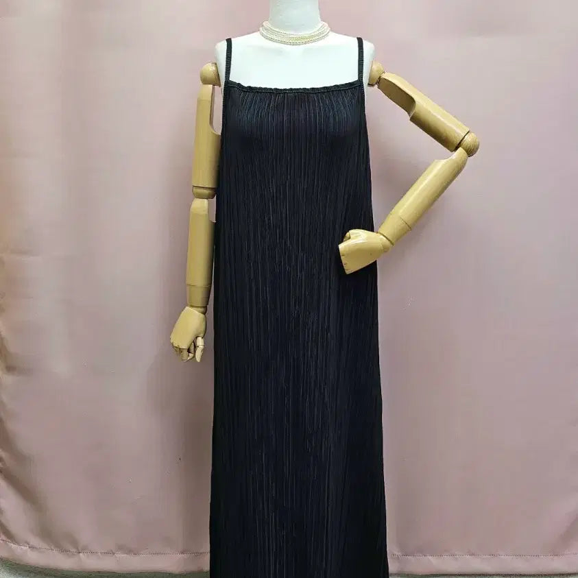 [BUNJANG] OSE Pleated Strap Bustier Long Dress / 오세 플리츠 끈 뷔스티에 롱원피스