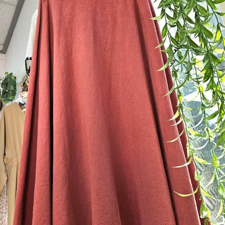 [BUNJANG] 100% Linen Long Skirt / [새상품]린넨100% 밴딩 롱스커트