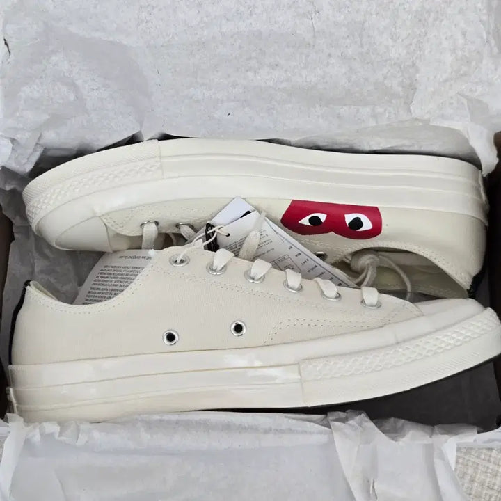 [BUNJANG] Comme des Garçons x Converse Chuck 70 Low Top White Sneakers (265mm) / (새상품) 꼼데가르송 컨버스 척70 로우 265mm