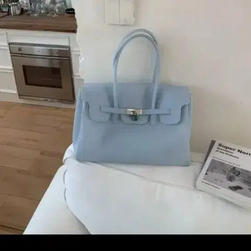 [BUNJANG] Jelly Birkin Tote Bag - White / 젤리 버킨 토트백 / 화이트