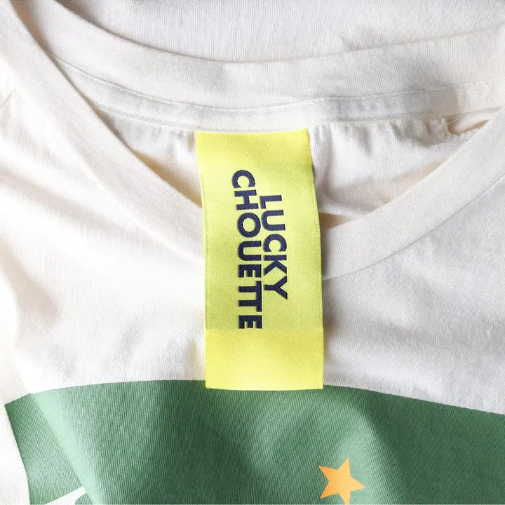 [BUNJANG] Lucky Chouette Cotton Short Sleeve T-Shirt Size 36 / 럭키슈에뜨 반팔티셔츠 36 사이즈