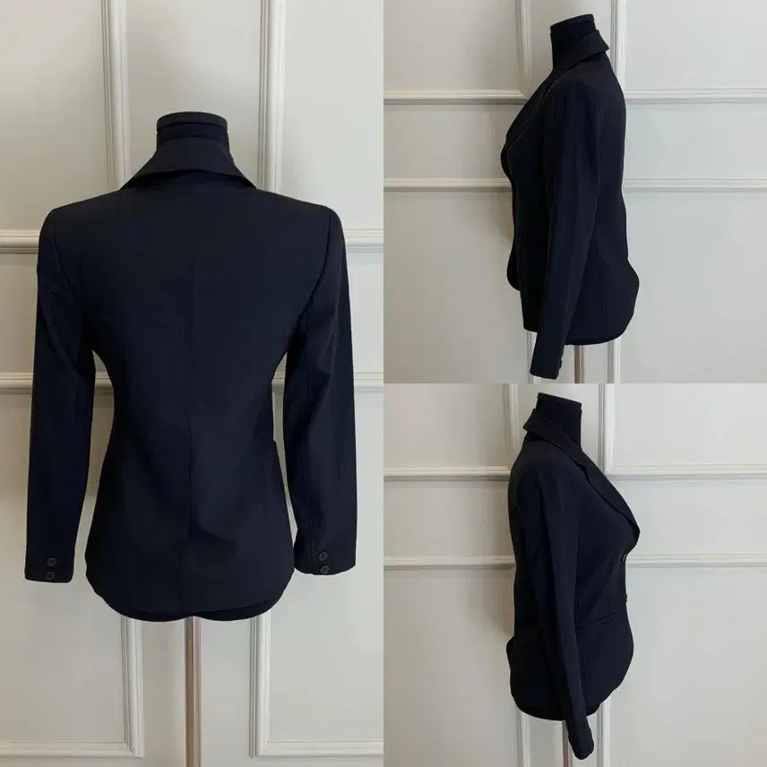 [BUNJANG] Theory Blazer Jacket &amp; Shorts Set (Black &amp; Navy) / 267001122 띠어리 블레이저 자켓 블랙&amp;네이비, 반바지 블랙3set