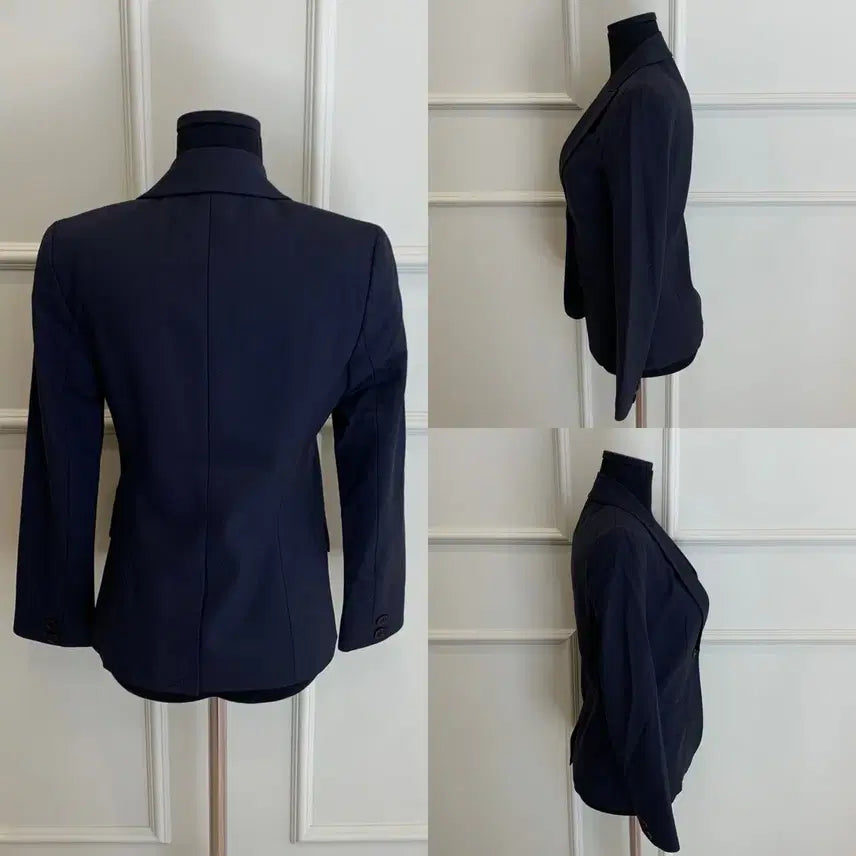 [BUNJANG] Theory Blazer Jacket &amp; Shorts Set (Black &amp; Navy) / 267001122 띠어리 블레이저 자켓 블랙&amp;네이비, 반바지 블랙3set