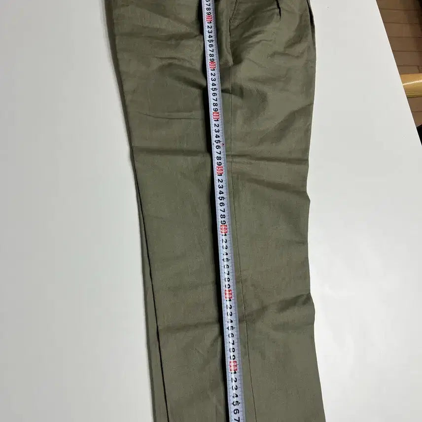 [BUNJANG] Maestro Olive Linen Cotton 9-part Pants / Maestro Olive 9부 마 면바지
